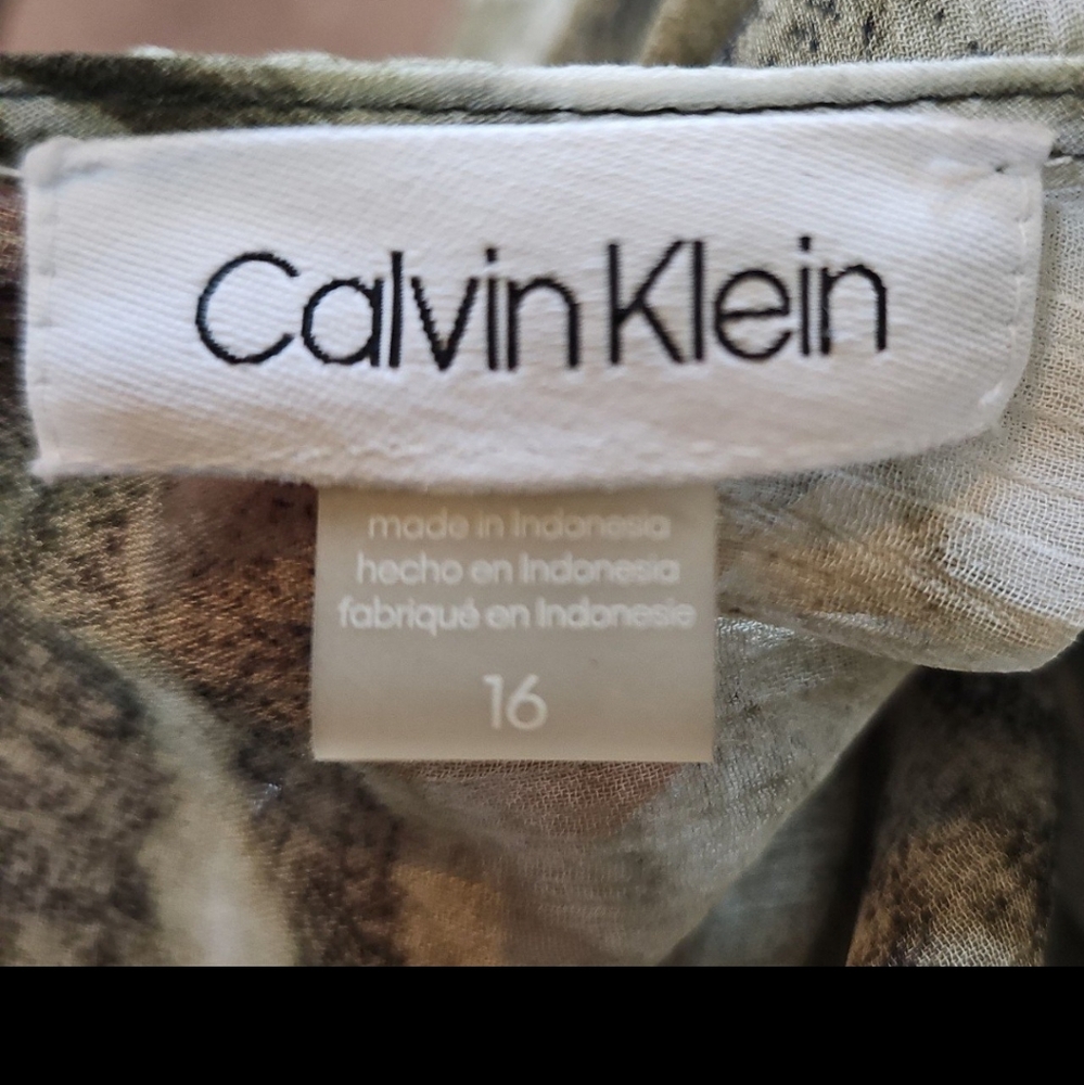 EUC Calvin Klein Tie Dye Midi Dress Size 16 NWOT - Picture 5 of 5